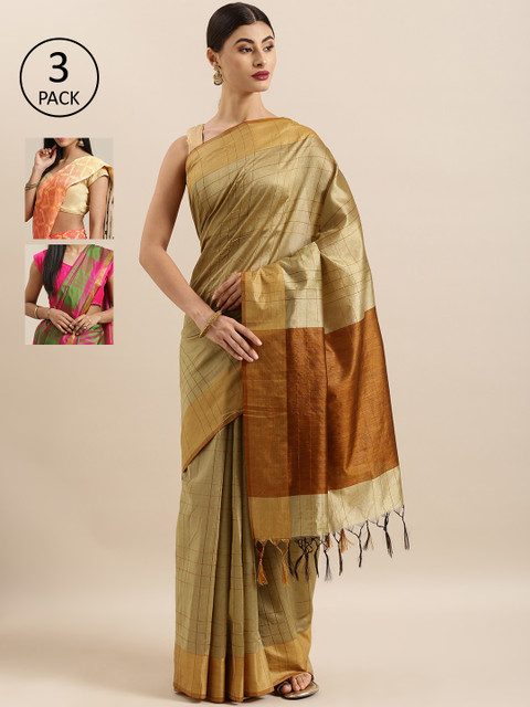 

KALINI Multicoloured Printed Saree, Beige