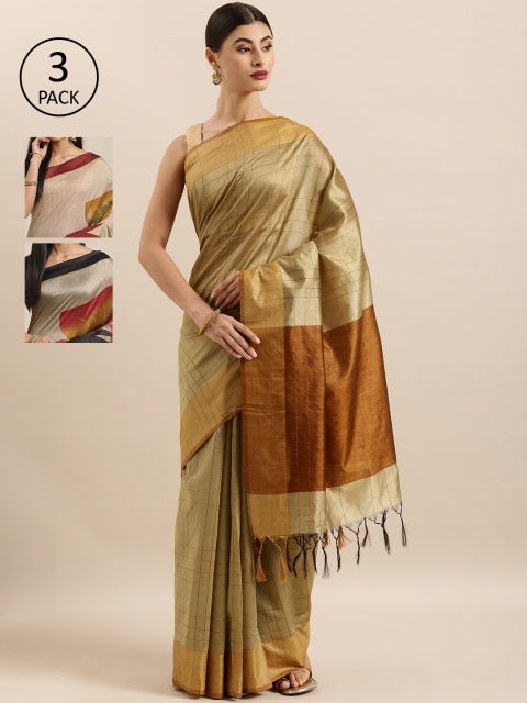 

KALINI Pack of 3 Printed Saree, Multi