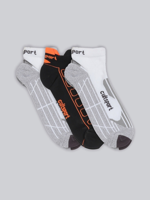 

Cultsport Unisex Pack Of 3 Assorted Ankle-Length Socks