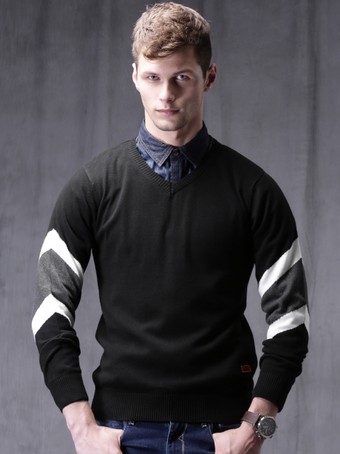 

WROGN Black Slim Fit Sweater