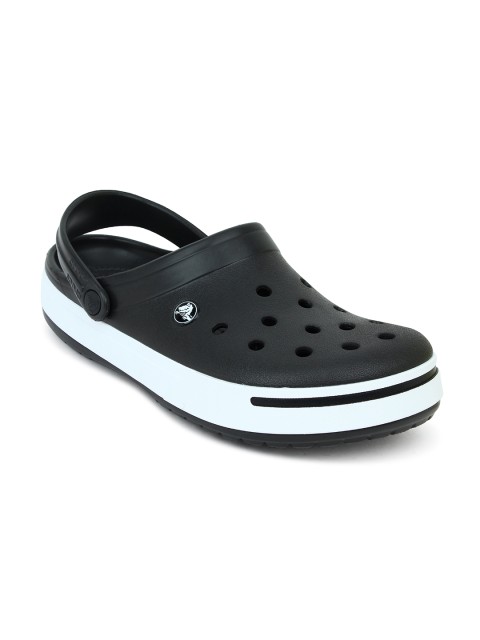 

Crocs Unisex Black & White Solid Croslite Clogs