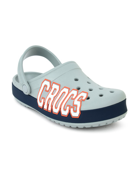 

Crocs Unisex Grey & White Printed Clogs