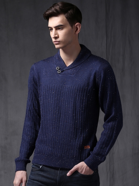 

WROGN Men Blue Sweater
