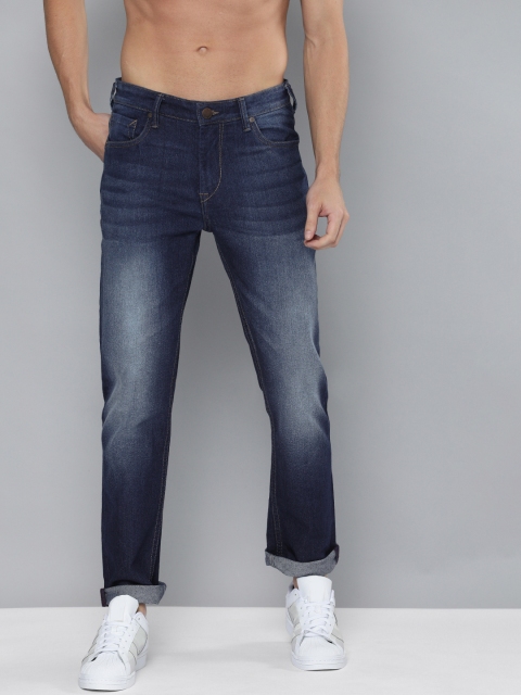 

HERE&NOW Men Navy Blue Slim Fit Light Fade Stretchable Jeans