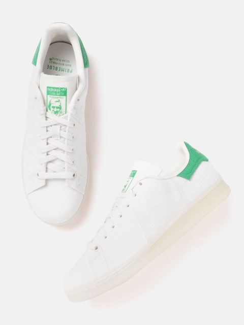 

ADIDAS Originals Men White & Green Stan Smith Primeblue Sustainable Sneakers