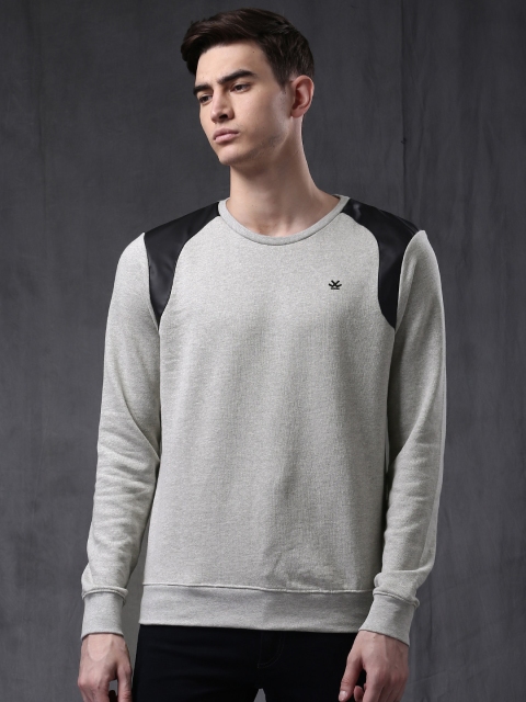 

WROGN Grey Melange Sweatshirt