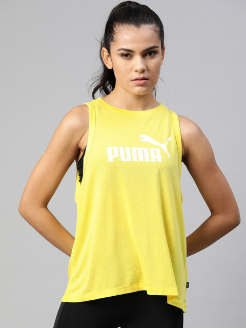 

Puma Women Yellow Brand Logo Printed Amplified T-shirt