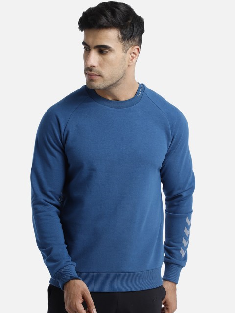 

hummel Men Blue Solid Sweatshirt