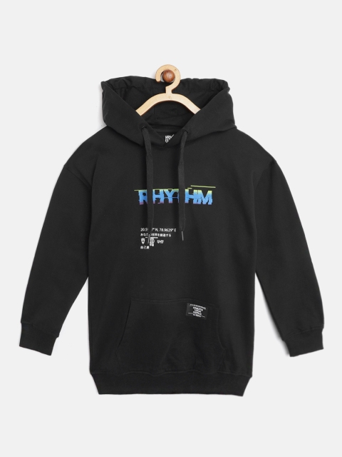 

HRX By Hrithik Roshan U-17 Lifestyle Boys Jet Black Rapid-Dry Solid Sweatshirts