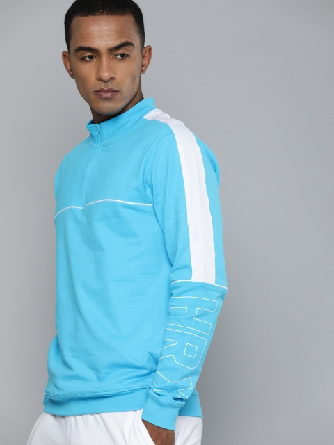 

HRX By Hrithik Roshan Men Aquarius Bio-Wash Brand Carrier Lifestyle Sweatshirt, Blue