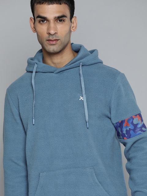

HRX By Hrithik Roshan Outdoor Men Real Teal Rapid-Dry Camouflage Sweatshirt, Blue
