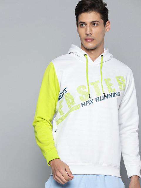 

HRX By Hrithik Roshan Running Men Bright White Rapid-Dry Printed Sweatshirt