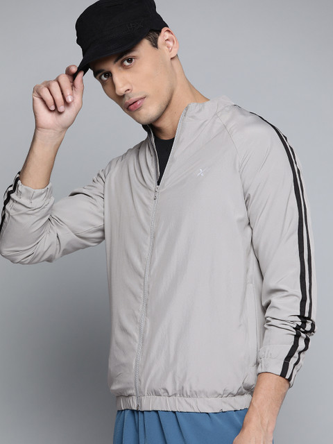 

HRX By Hrithik Roshan Lifestyle Men Wet Weather Rapid-Dry Colourblock Jackets, Grey