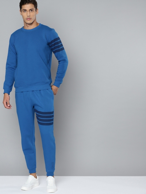 

HRX By Hrithik Roshan Lifestyle Men Sky Drive Rapid-Dry Colourblock Tracksuit, Blue