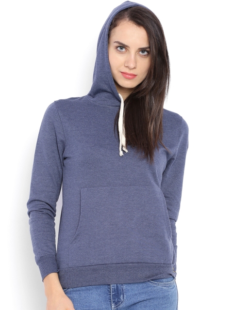 

Campus Sutra Blue Hooded Sweatshirt