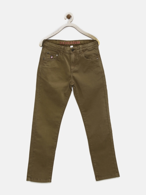

U.S. Polo Assn. Kids Boys Brown Stretchable Jeans