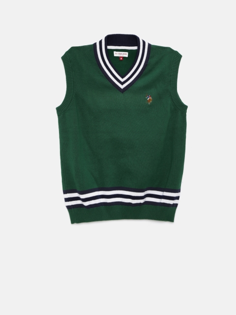 

U.S. Polo Assn. Kids Boys Green Sleeveless Sweater