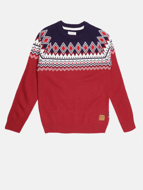 

U.S. Polo Assn. Kids Boys Red Self-design Sweater