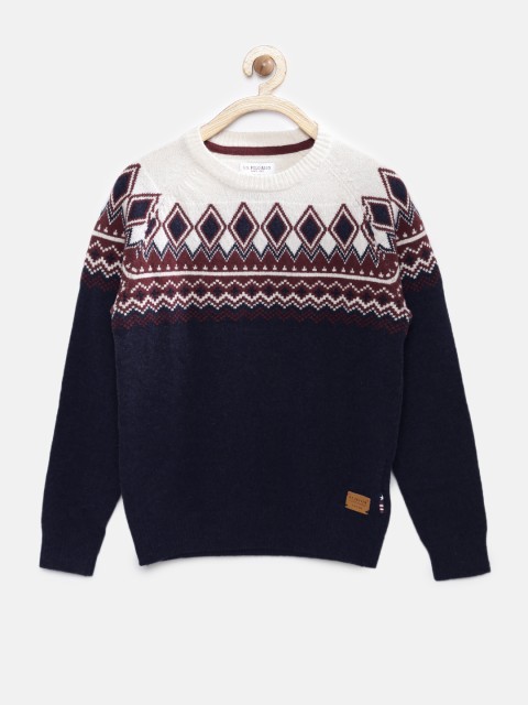 

U.S. Polo Assn. Kids Boys Off-White & Navy Sweater