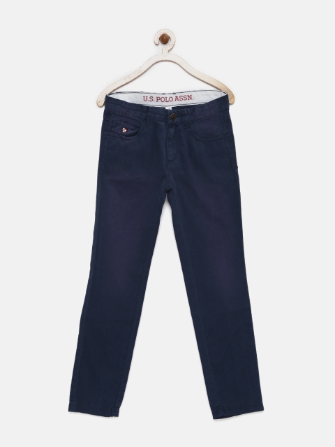 

U.S. Polo Assn. Kids Boys Blue Slim Fit Trousers