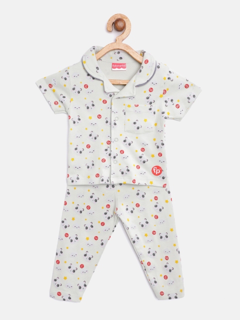 

Fisher Price X Moms Love Infant Boys Grey & Red Pure Cotton Panda Print Night Suit
