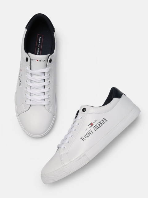 

Tommy Hilfiger Men White Solid Sneakers