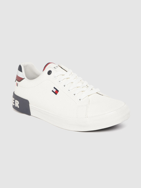 

Tommy Hilfiger Men White Solid Sneakers