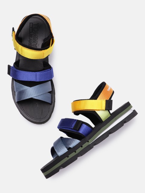 

Tommy Hilfiger Men Blue & Yellow Sports Sandals