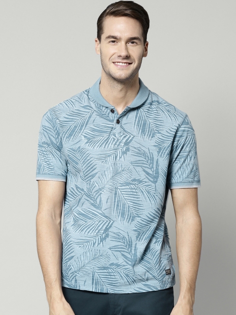 

North Coast by Marks & Spencer Blue Tropical Print Tailored T-shirt