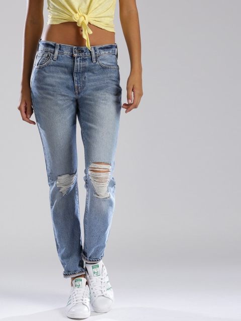 Levi's Blue Slim Fit Jeans 505 C available at myntra for Rs.3199