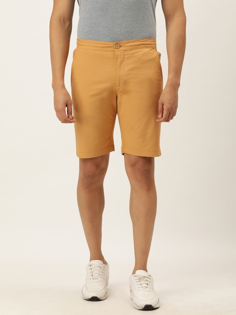 

Peter England Men Yellow Mid-Rise Regular Shorts