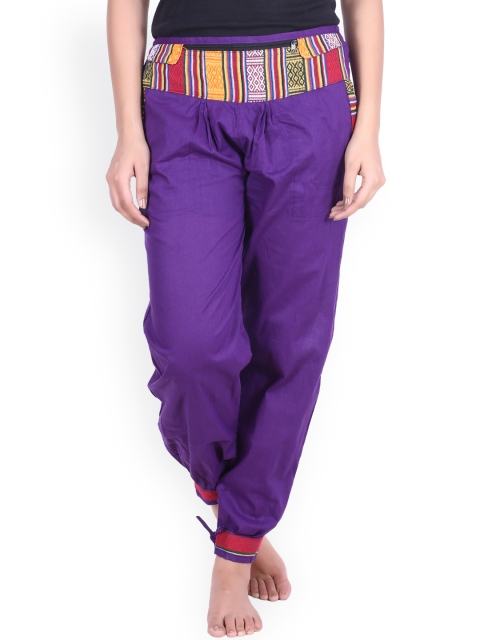 

SOUNDARYA Purple Cuffed Trousers
