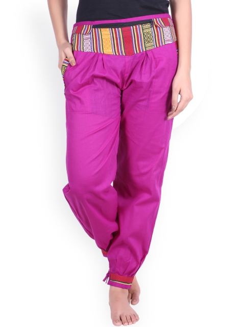 

SOUNDARYA Magenta Cuffed Trousers