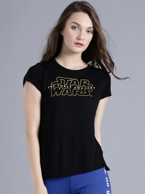 

Kook N Keech Star Wars Women Black Printed Round Neck T-shirt