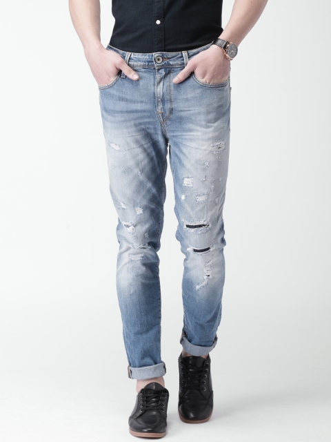 

SELECTED Blue Distressed Slim Fit Jeans