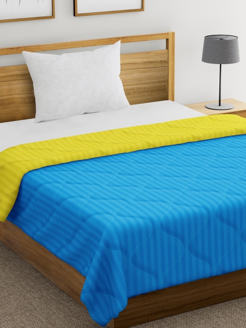 

Divine Casa Blue & Yellow Solid Heavy Winter 150 GSM Single Bed Comforter