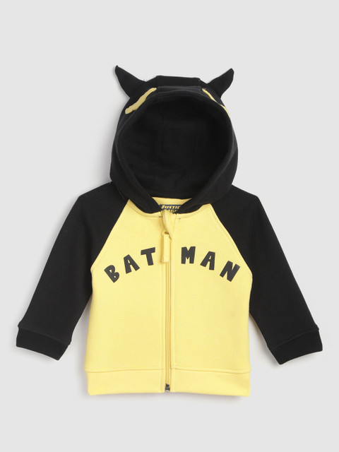 

YK Justice League Boys Black Batman Print Hooded Sweatshirt
