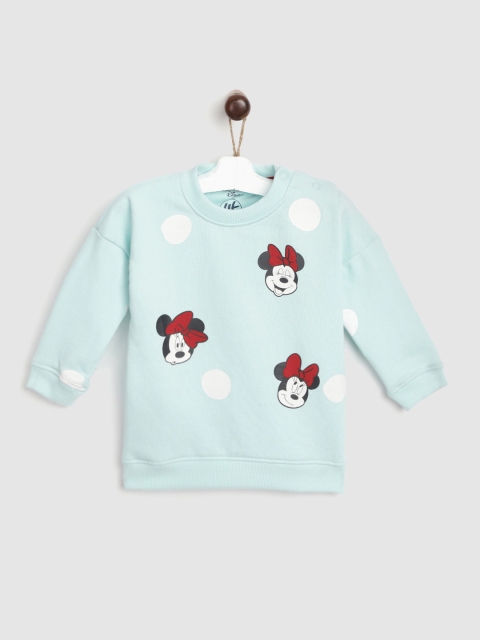 

YK Disney Infant Girls Blue & White Polka Dot & Minnie Mouse Print Sweatshirt