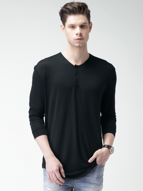 

SELECTED Black Henley T-shirt