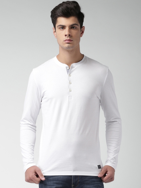 

SELECTED White Henley T-shirt