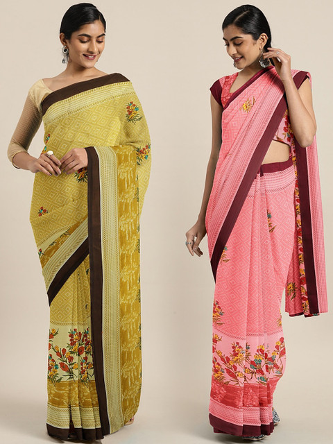 

KALINI Multicoloured Printed Saree, Beige
