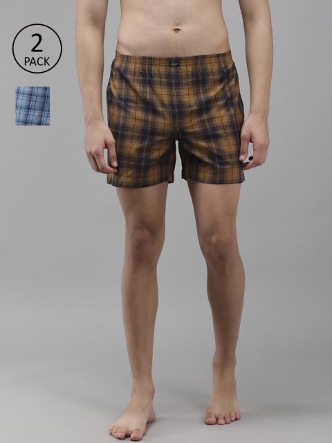 

Roadster Men Pack of 2 Checked Boxers RDST-BOX-PRE-2PP-071, Brown