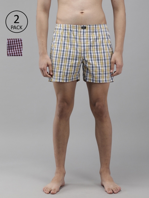 

Roadster Men Pack of 2 Checked Pure Cotton Boxers RDST-BOX-PRE-2PP-087, Multi