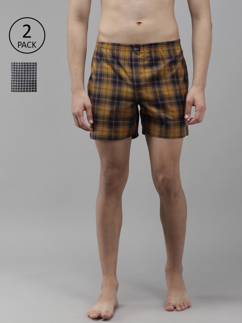 

Roadster Men Pack of 2 Checked Pure Cotton Boxers RDST-BOX-PRE-2PP-072, Multi