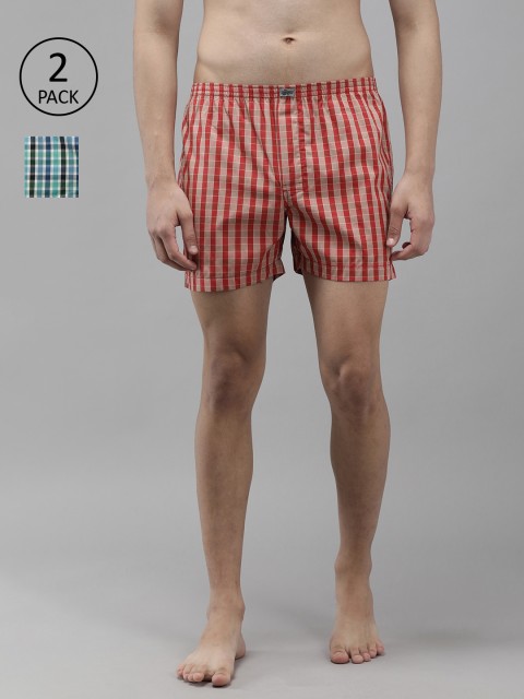 

Roadster Men Pack of 2 Checked Pure Cotton Boxers RDST-BOX-PRE-2PP-094, Multi