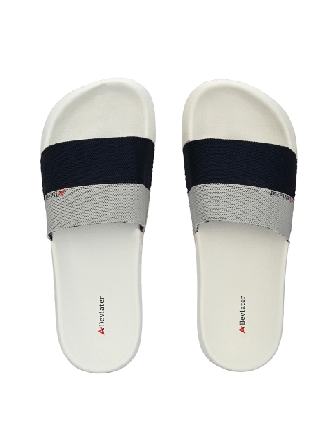 

Alleviater Men Navy Blue & Grey Colourblocked Sliders