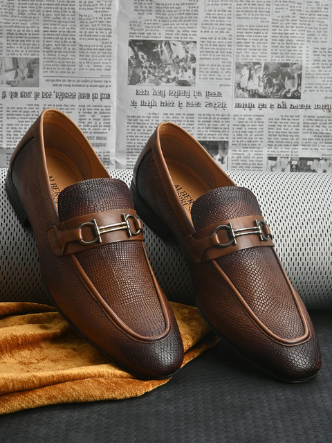 

Alberto Torresi Men Tan Leather Loafers