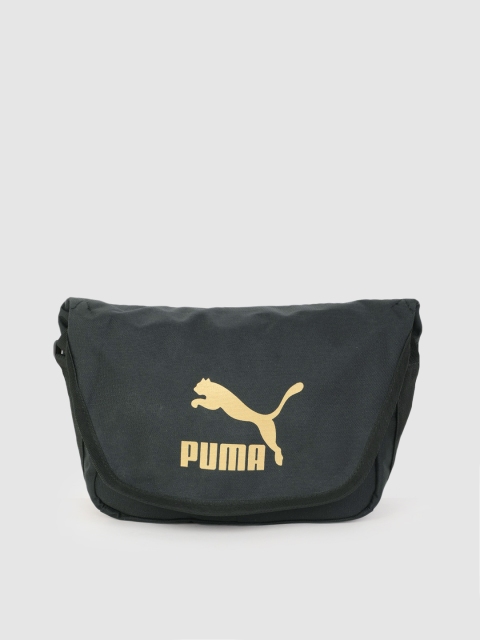 

Puma Unisex Black Brand Logo Print Originals Urban Messenger Bag