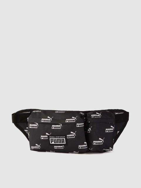 

Puma PUMA Unisex Black & White Brand Logo Print Academy Multi Fanny Pack