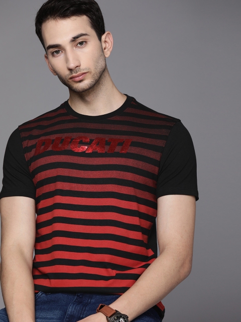 

Ducati Men Black & Red Striped T-shirt